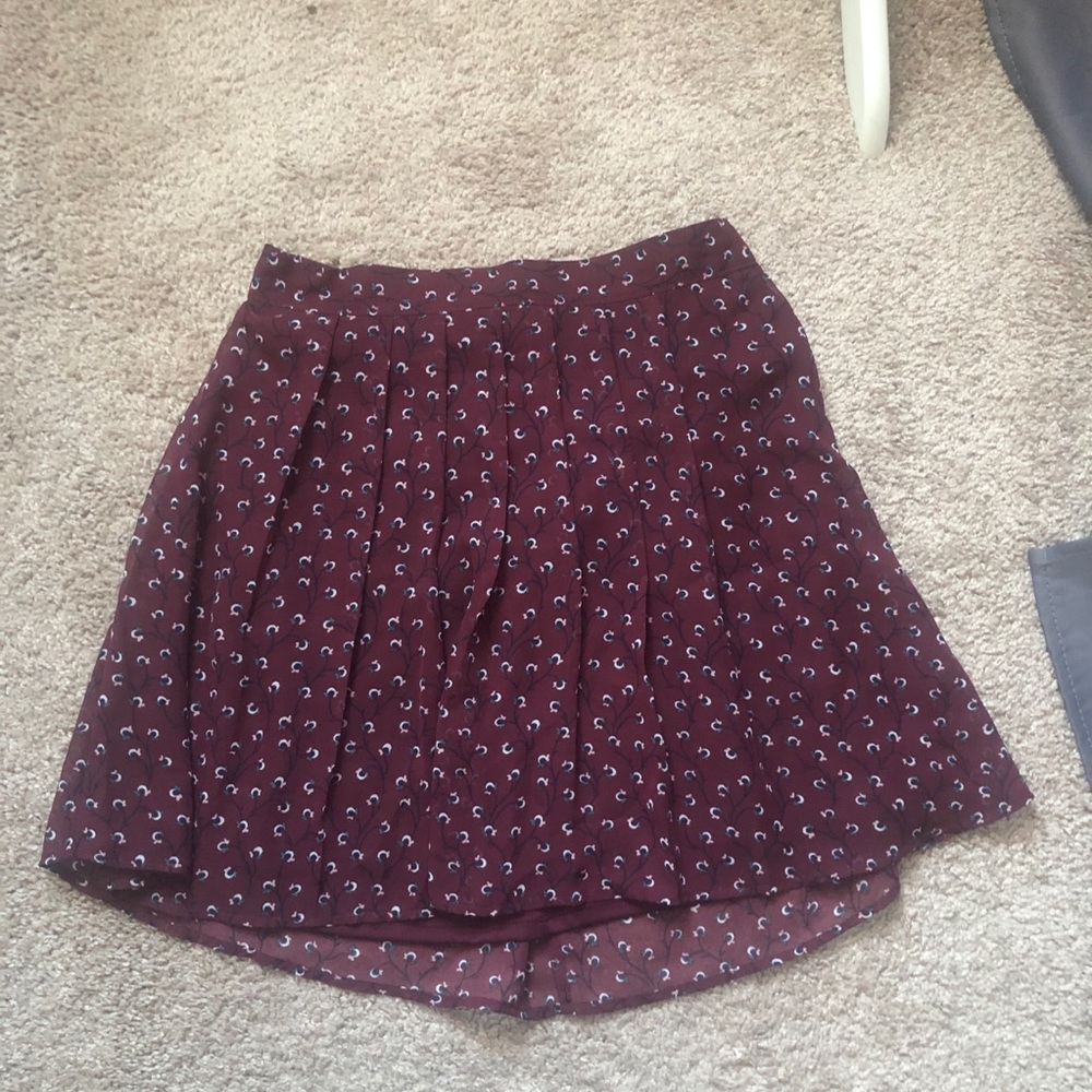 Burgundy circle skirt
